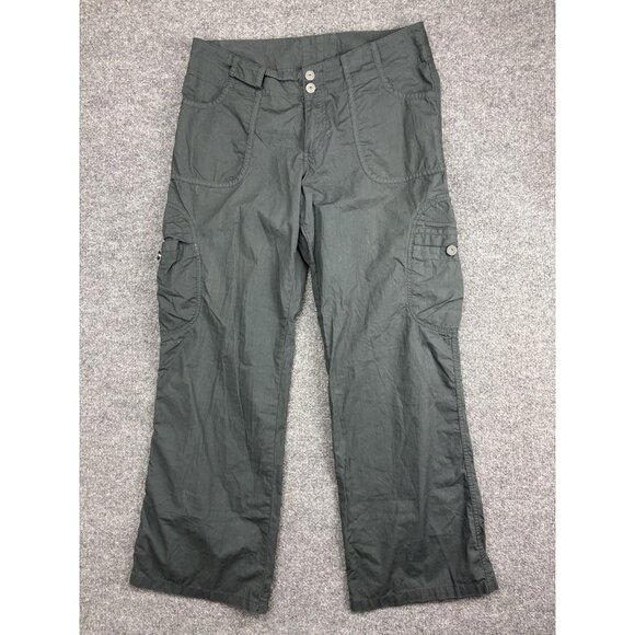 Kathmandu Pants Womens 12 Gray Cargo Outdoor Hiking Straight Leg Pockets - Picture 1 of 8